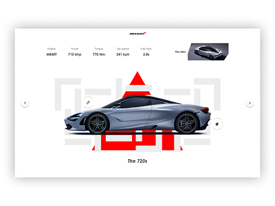 Mclaren 720s info page animation design figma interaction interface motion graphics ui userexperience ux website