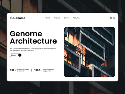 Genome Architecture website, concept landing page