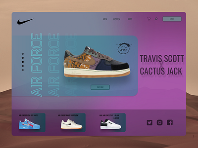 NIKE landing page app branding design graphic design illustration logo typography ui ux vector