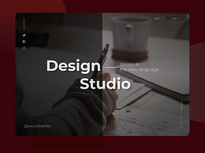 Landing page for my Design Studio.
