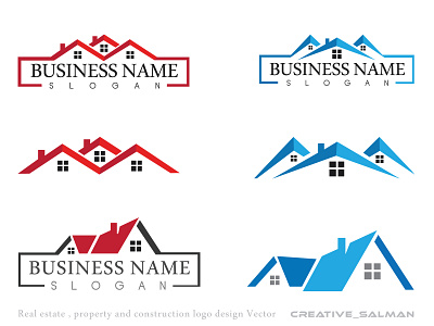 Real estate, property, and construction logo design "Vector"