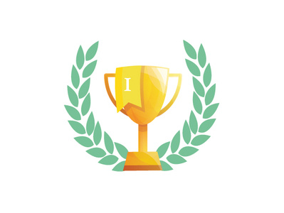 Gold goblet competition icon illustration prize vector