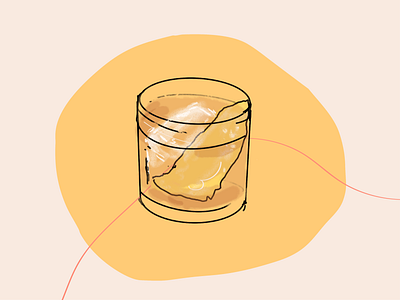 Whiskey Cocktail Illustration cocktail cocktail party hand drawn illustration line art procreate rum sketch texture whiskey