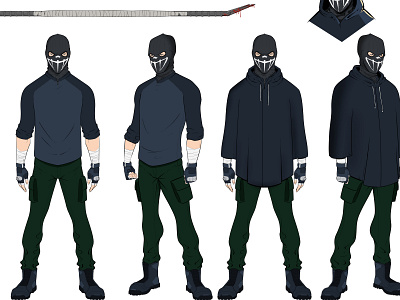 Omorsho Character Concepts 2d character antihero character design comicbook comics design graphic design illustration
