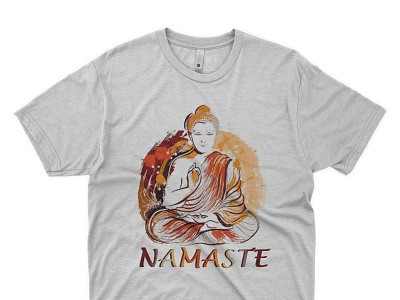 Namaste T-Shirt Design block t shirt design costom t shirt graphic design illustration logo logo shirt namaste t shirt design t shirt