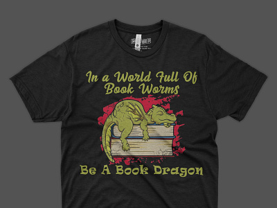 Dragon Book T-Shirt Design block t-shirt design book t-shirt design costom t shirt design dragon dragon t-shirt design graphic design illustration logo t-shirt t-shirt design vector