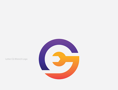 Letter CG Wrench Logo branding construction customer graphic design logo service sport