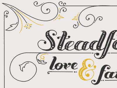 Steadfast Love & Faithfulness custom hand drawn type typography