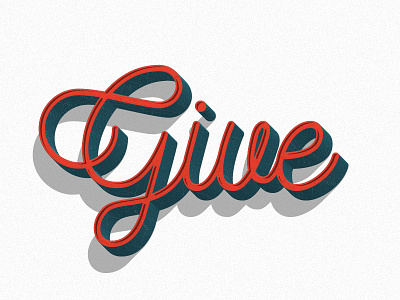 Give christmas give holidays typography