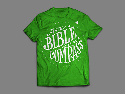 The Bible is our Compass bible camp compass kids tshirts typography