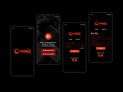 Chorki Introduction Page redesign. app branding design graphic design ui ux