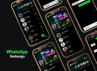 WhatsApp Redesign animation app branding design graphic design illustration motion graphics typography ui ux vector