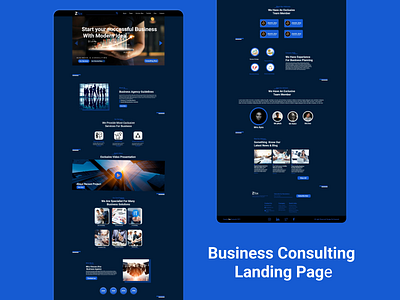 Business Consulting Landing Page Design. 3d animation app branding design graphic design illustration logo motion graphics u ui ux vector