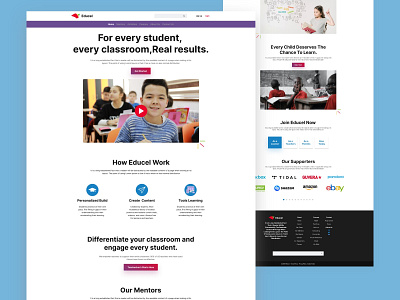 Kid Education Landing Page Design app design education landing page hero page design landing page landing page design ui ui design ui landing page ui landing page design uiux ux