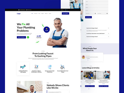 Plumber Landing Page design