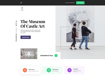 Museum Landing page design. app branding landing page landing page design museum landing page design u ui uiux ux uxui