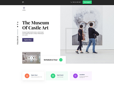 Museum Landing page design.