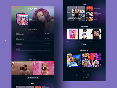 Musical Artist Landing Page