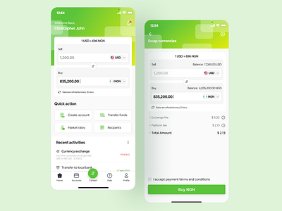 Foreign Currency Exchange Mobile App UI app cryptocurrency design ios mobile ui ux