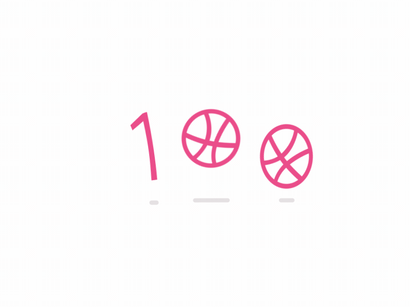 100 followers! 100 after effects animation dribbble followers gif