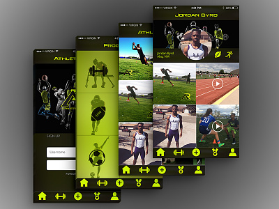 Athlete Ready App ar athlete branding gym ios nike social network ui under amour ux workout