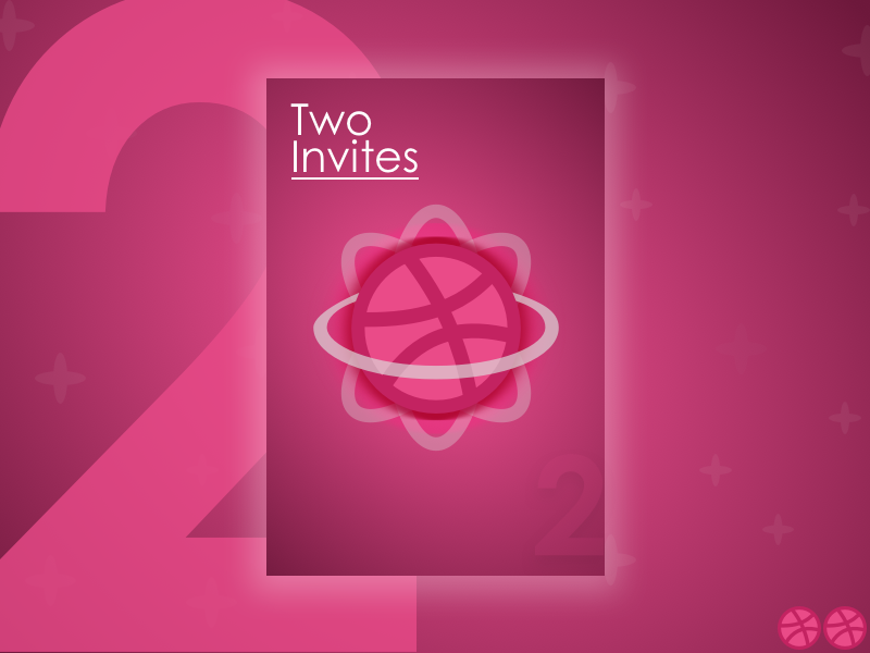 Two Invites inspiration portfolio free space san francisco product design design dribbble invites