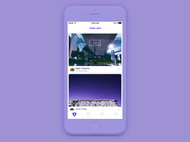 Studio Jams 1 made with studio ux ui social network analytics instagram dashboard ux design ios invision studio