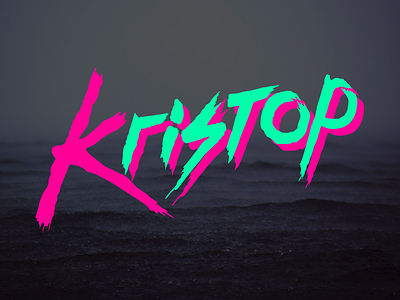Kristop Branding 80s brand brush digital logo rad script