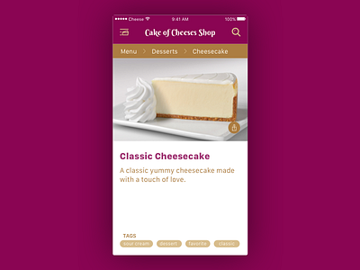 Daily UI 43 Food/Menu