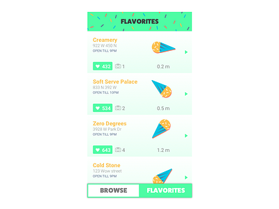 Daily UI 44 Flavorites