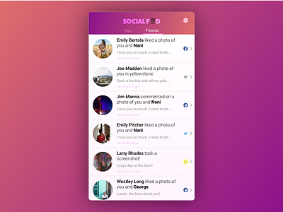 Daily UI 047 Activity Feed