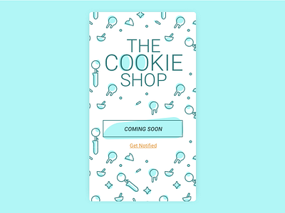 Daily UI 48 Coming Soon app coming soon freebie ice cream notification shop sketch