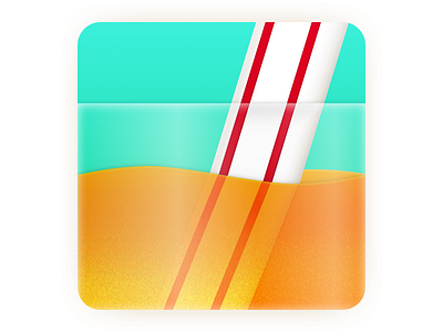 Daily UI 52 Logo Design app icon app logo orange soda straw