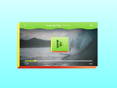 Daily UI 57 Video Player app daily ui play surf video