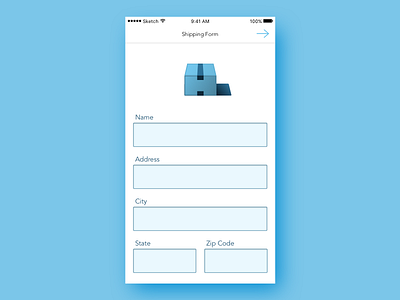 Daily UI 82 Form 12:55am app blue box feedback form ios simple