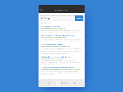 Daily UI 85 Pagination 10 app paging 10:20pm search ui