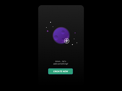 Daily UI 90 Create New 10:53pm button new planet