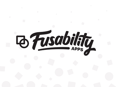 Fusability Logo apps handlettered script