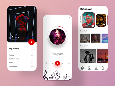 Music Player app design figma graphic design music music app music player ui