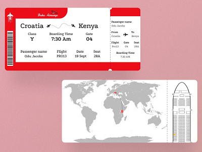 Flight Boarding Pass aeroplane airplane boarding pass design figma flight graphic design ticket travel ui ux uxui