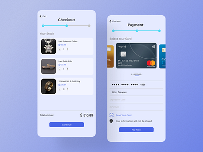 Credit Card Checkout Flow app design inspiration figma graphic design inspiration ui ui design ui inspiration uidesign uiux ux ux design ux inspiration uxui