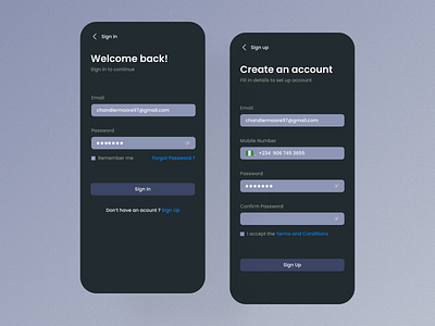 Log in & Sign up Page app app design crypto crypto app cryptowallet design figma fintech login product design sign up signup ui uidesign uiux ux ux design uxui