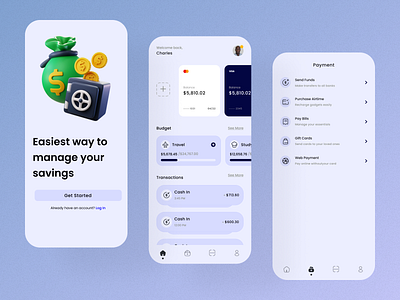 Zeta - Fintech Saving App app app design design figma fintech mobile app mobile design saving ui ux uxui visual design