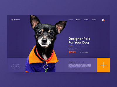 Product Page E-commerce clothes design dog ecommerce uxui web design webconcept