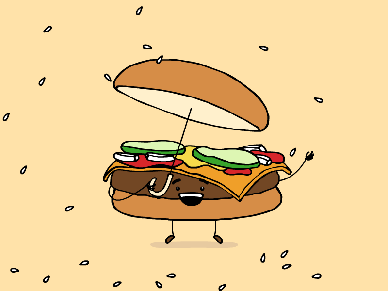 Bunbrella animation burger cartoon gif