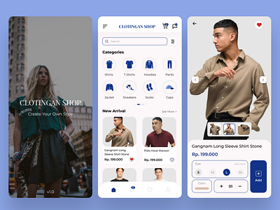 Clothingan Shop - Fashion Store App app design graphic design ui ux
