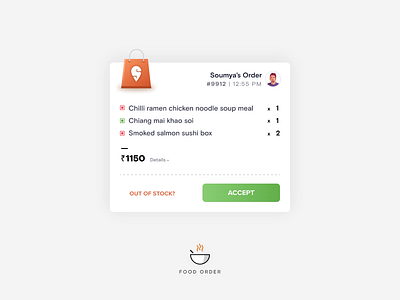 Food order flow information design interaction design restaurant app ui ux