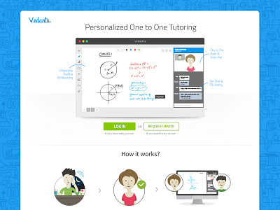 Landing Page character education home illustration tutoring ui