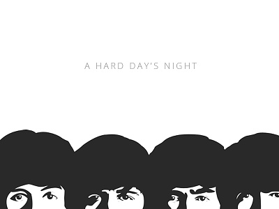 A Hard Day's Night beatles fanart illustration vector
