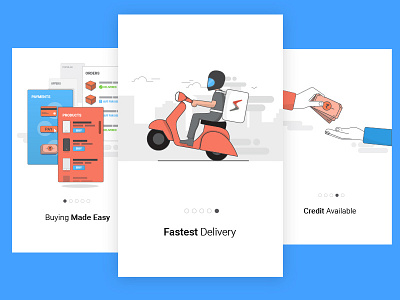 Onboarding Illustrations flat graphic illustrations mobile onboarding screens